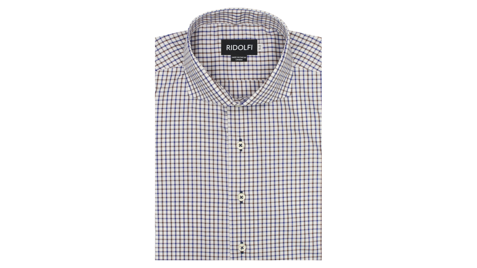 Blue Checked Dress Shirt 81031 | Ridolfi Shirts