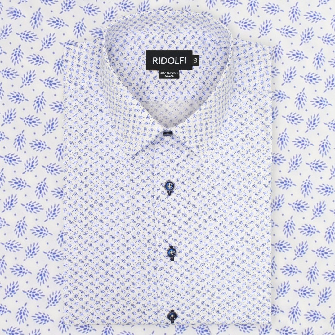 Blue Floral Casual Shirt 81002 1 | Ridolfi Shirts