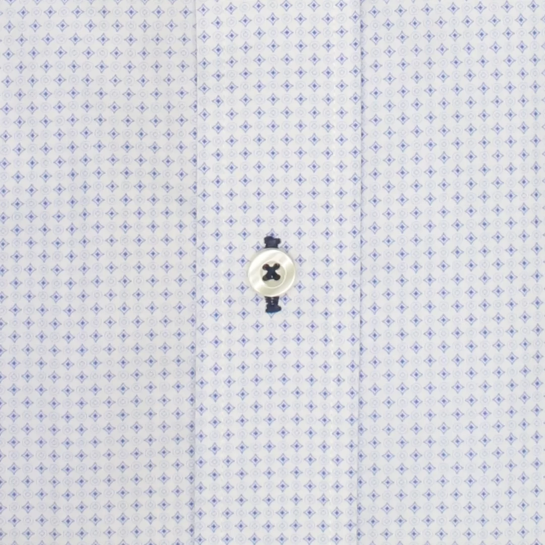 Men's Blue Geometric Dress Shirt | Ridolfi Shirts