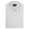 Men's White Geometric Dress Shirt | Ridolfi Shirts