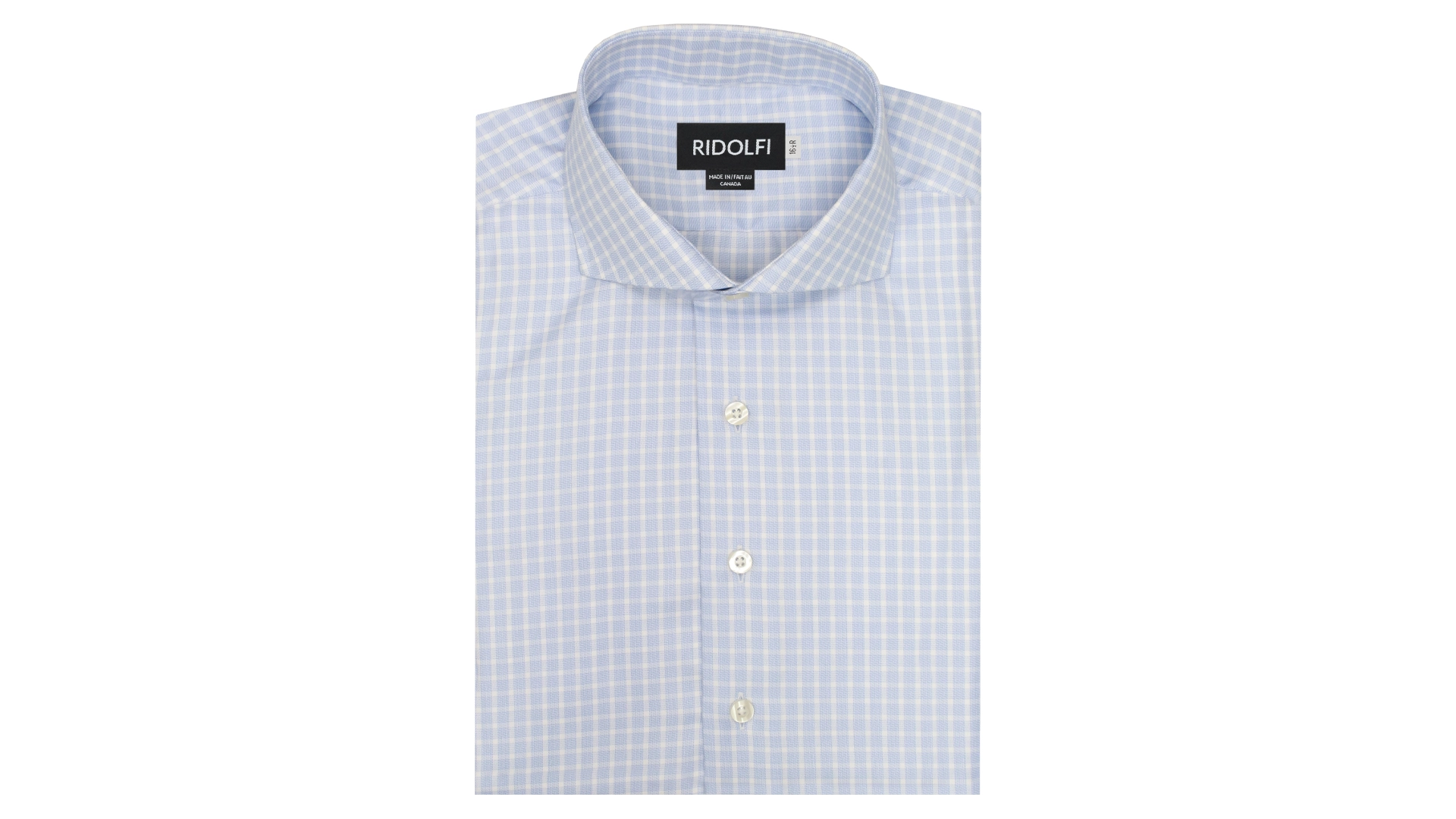 Men's Blue Checked Dress Shirt | Ridolfi Shirts
