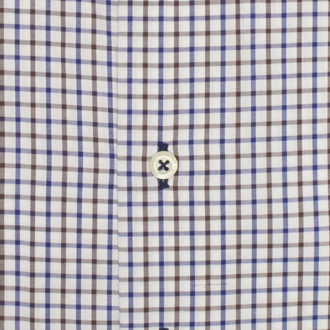 Men's Brown Checked Dress Shirt | Ridolfi Shirts
