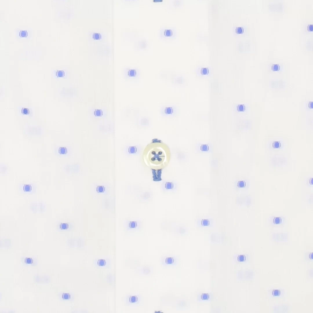 Men's White Dotted Dress Shirt | Ridolfi Shirts