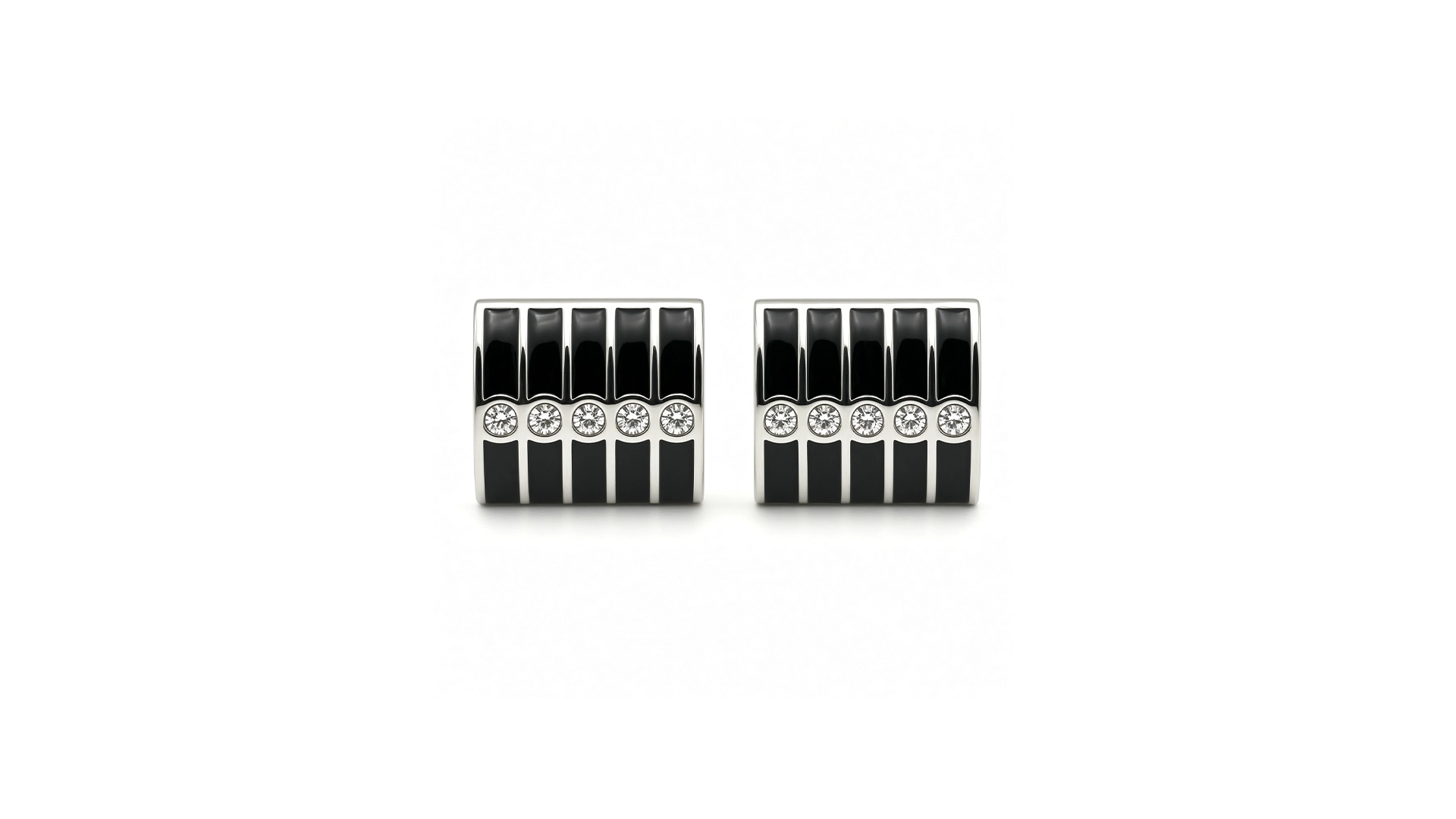 Black Austrian Crystal Cufflinks