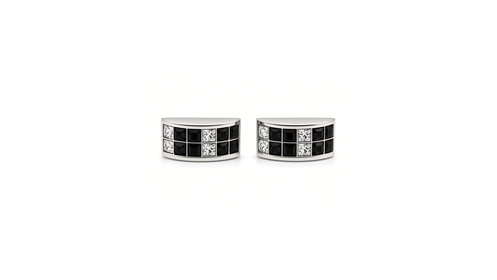 Black Austrian Crystal Cufflinks