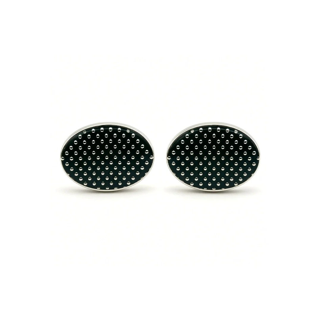 Black Dotted Cufflinks