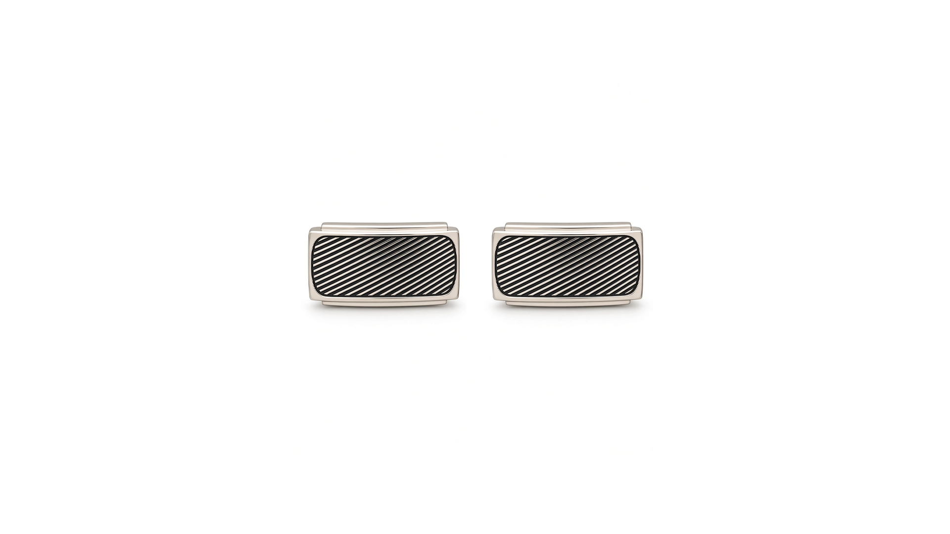 Black Striped Cufflinks