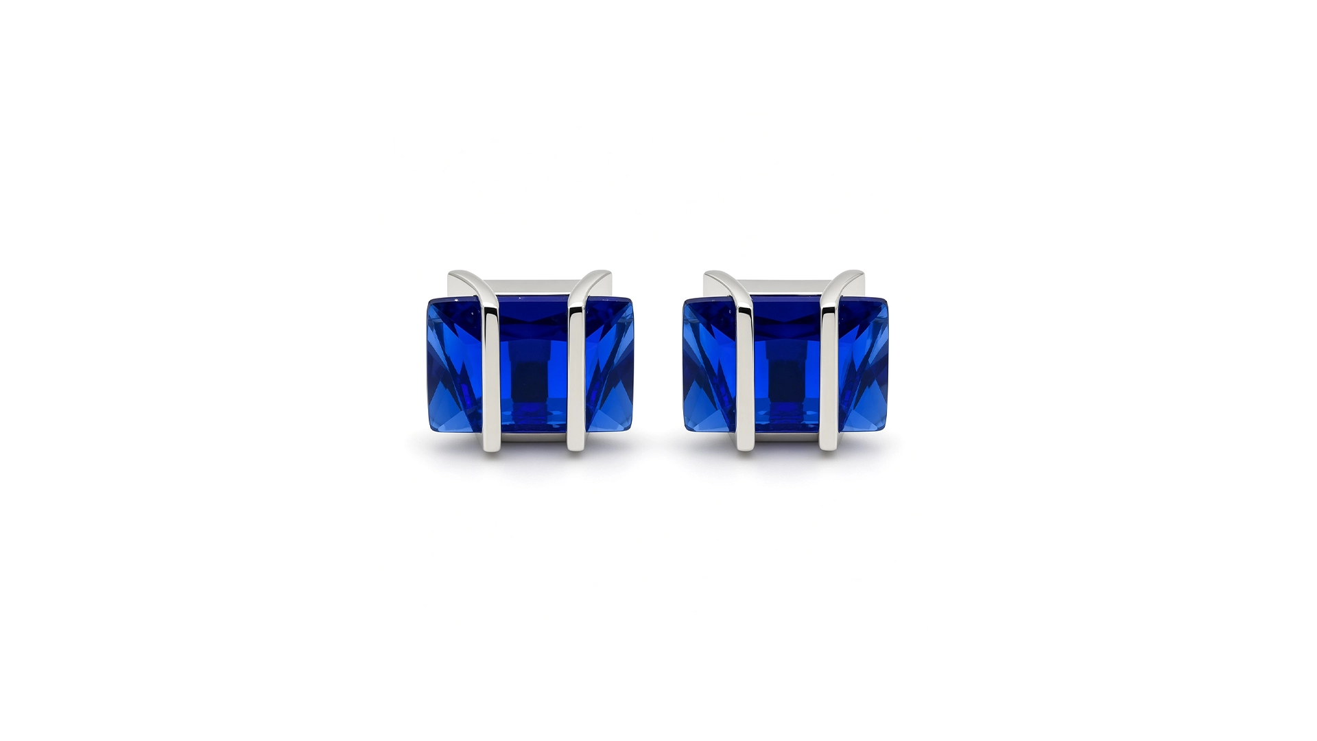 Blue Austrian Crystal Cufflinks