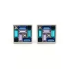 Purple Austrian Crystal Cufflinks