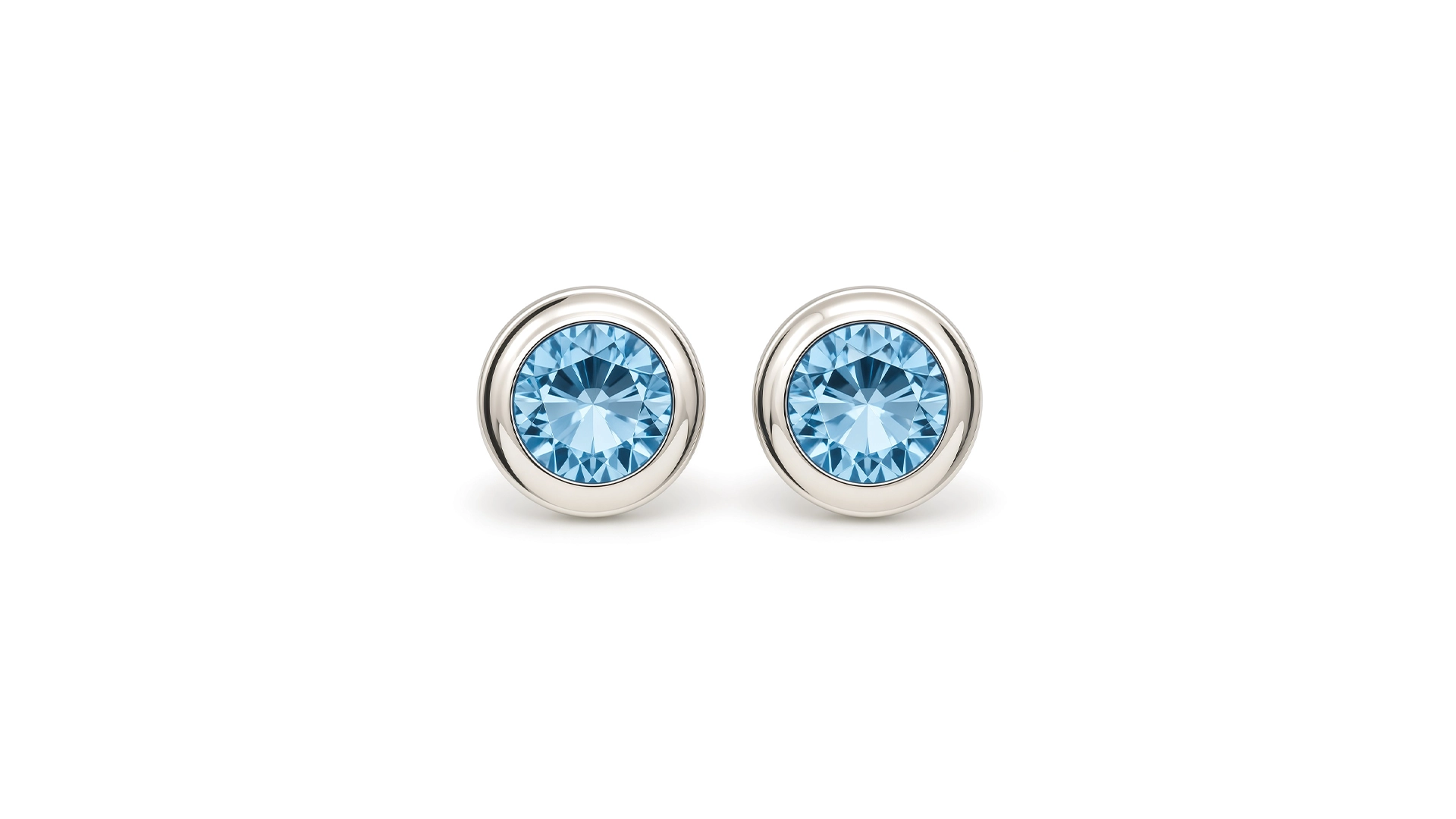 Blue Swarovski Crystal Cufflinks