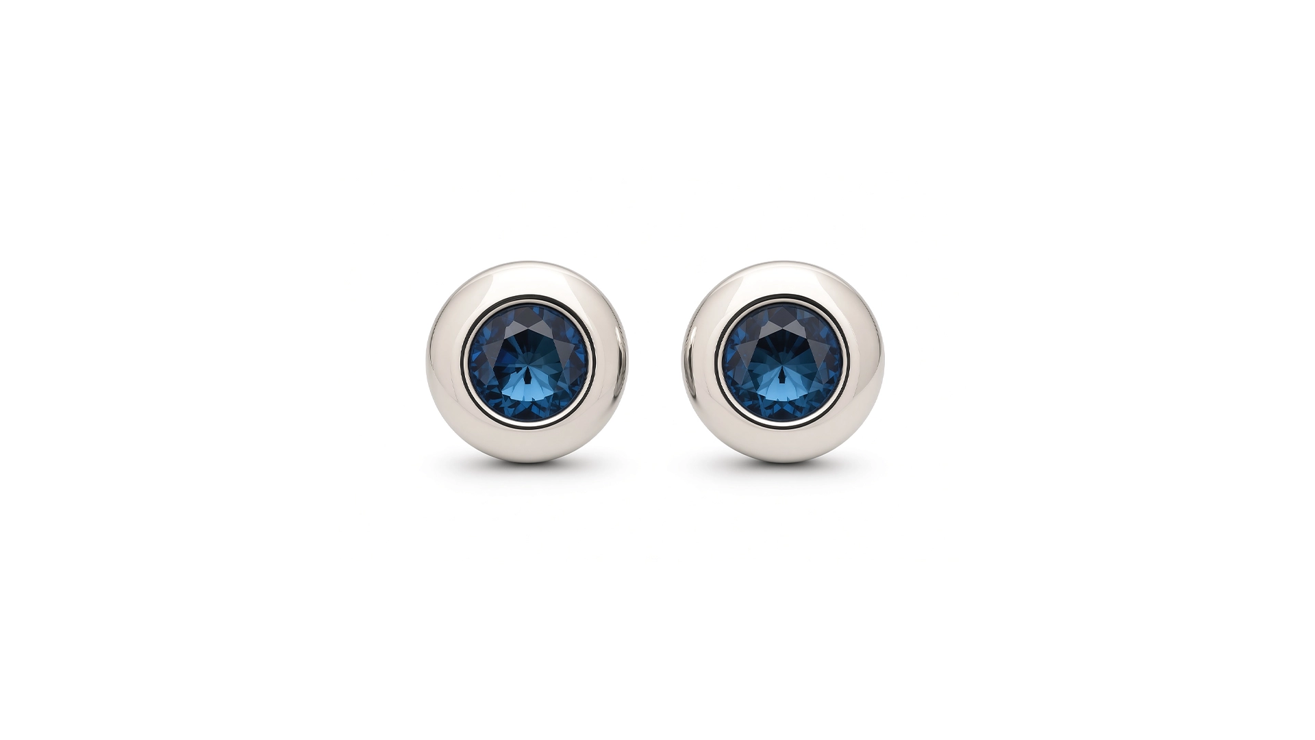 Blue Swarovski Crystal Cufflinks