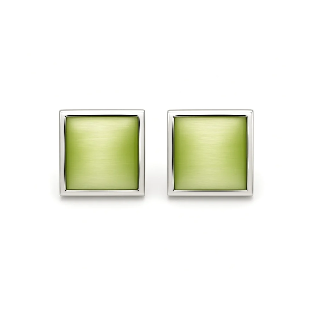 Green Cats Eye Cufflinks