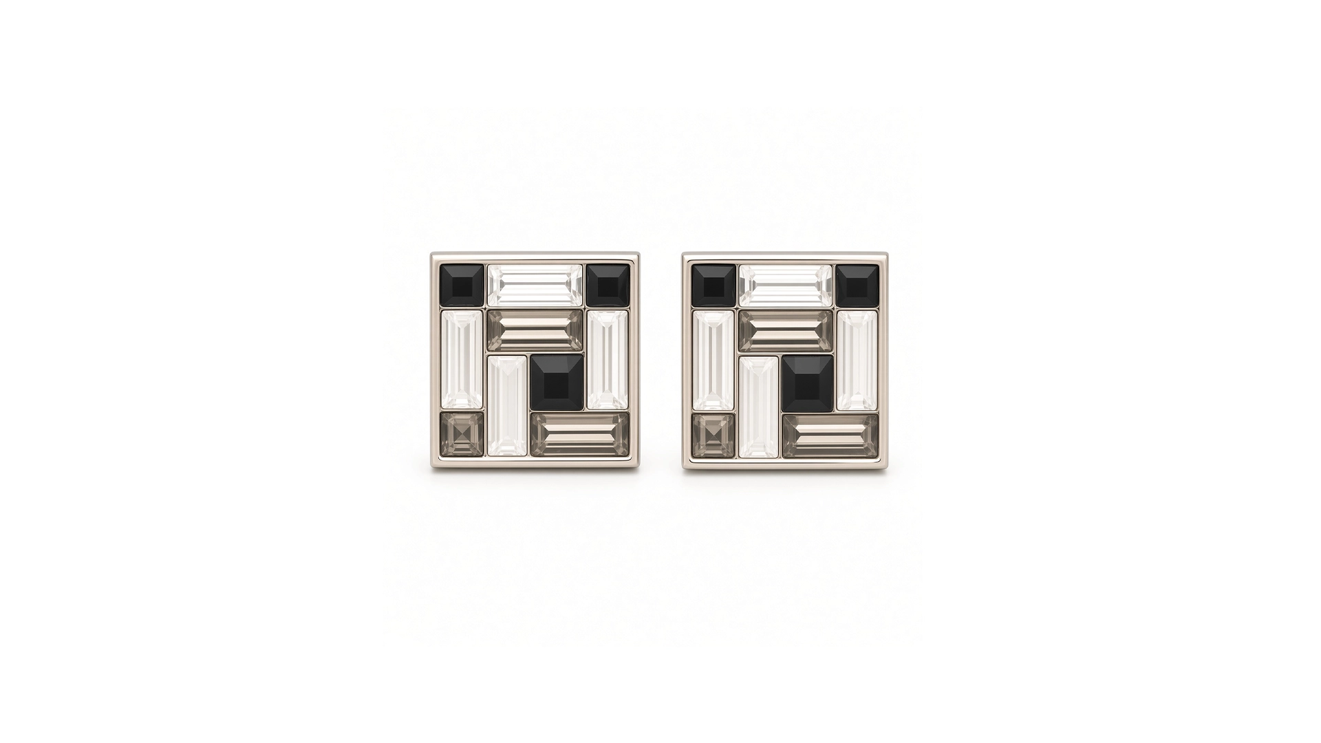 Grey Austrian Crystal Cufflinks