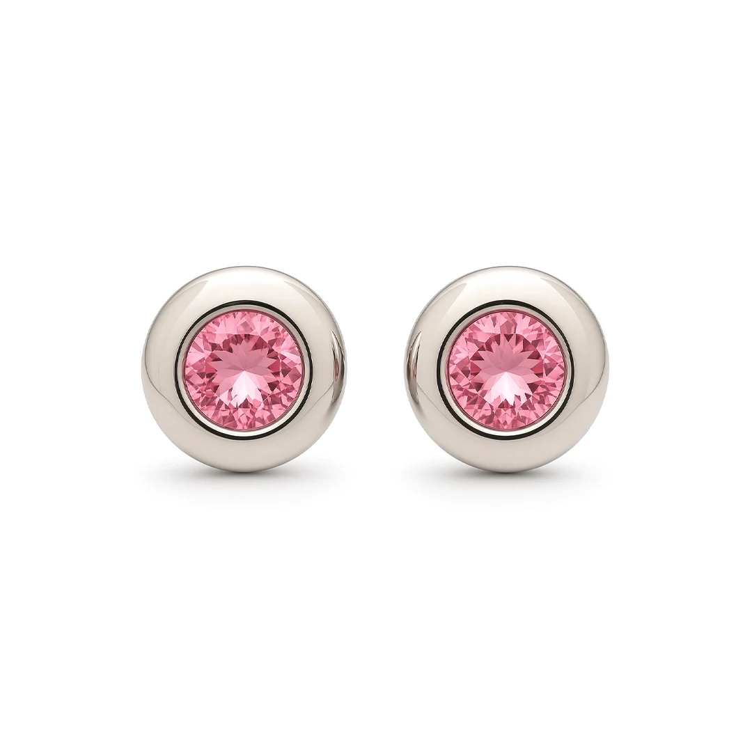 Pink Swarovski Cufflinks