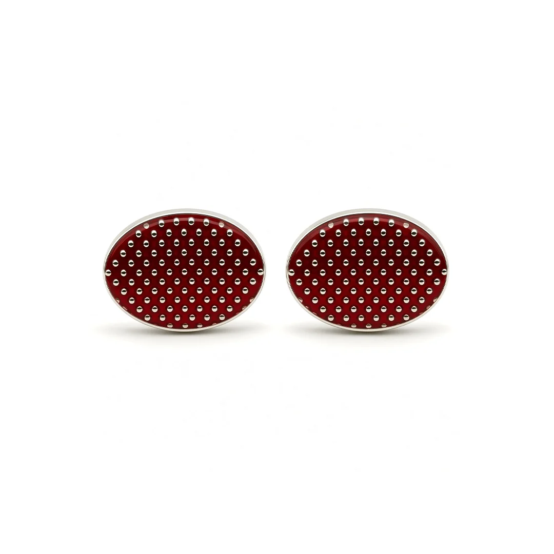 Red Dotted Cufflinks