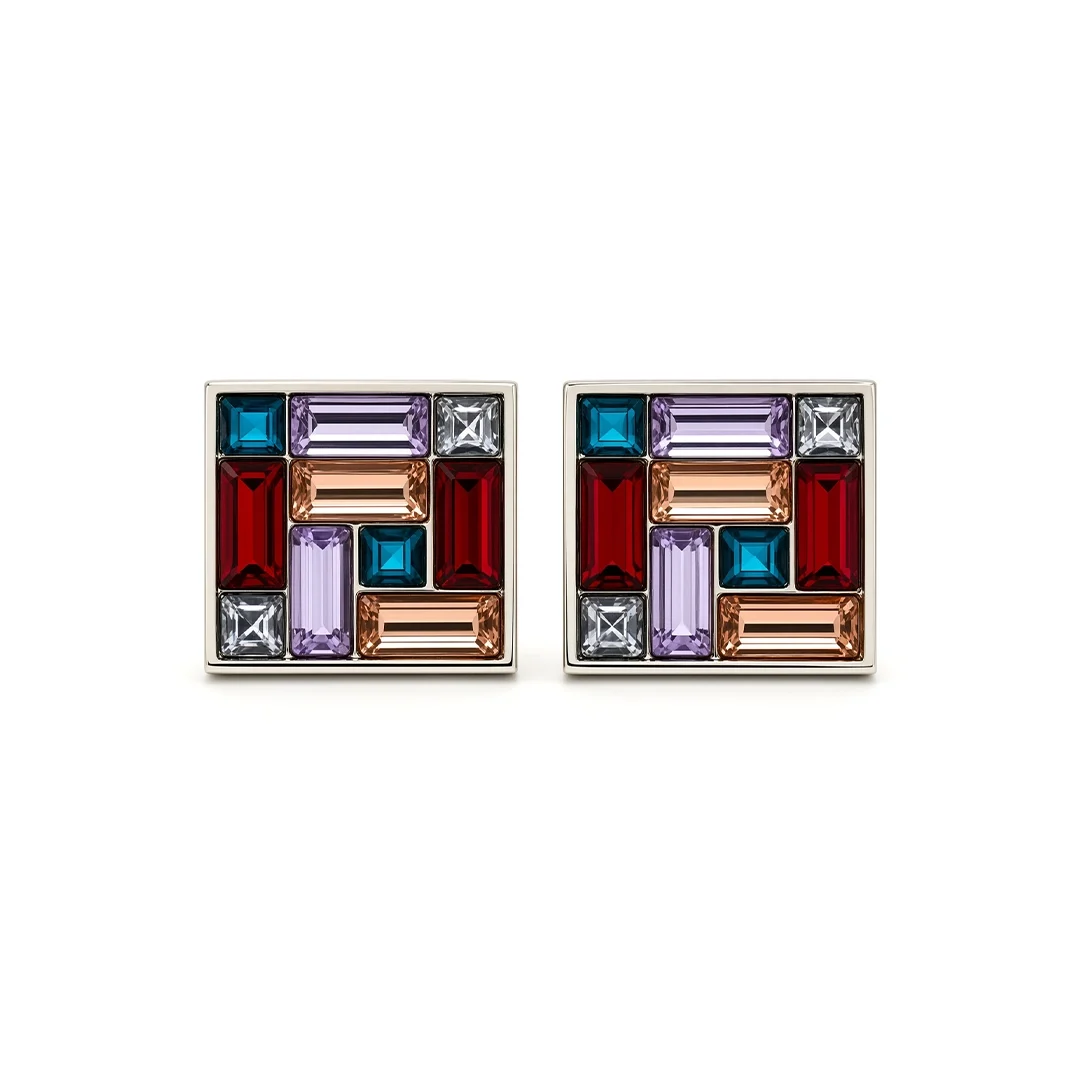 Red Austrian Crystal Cufflinks