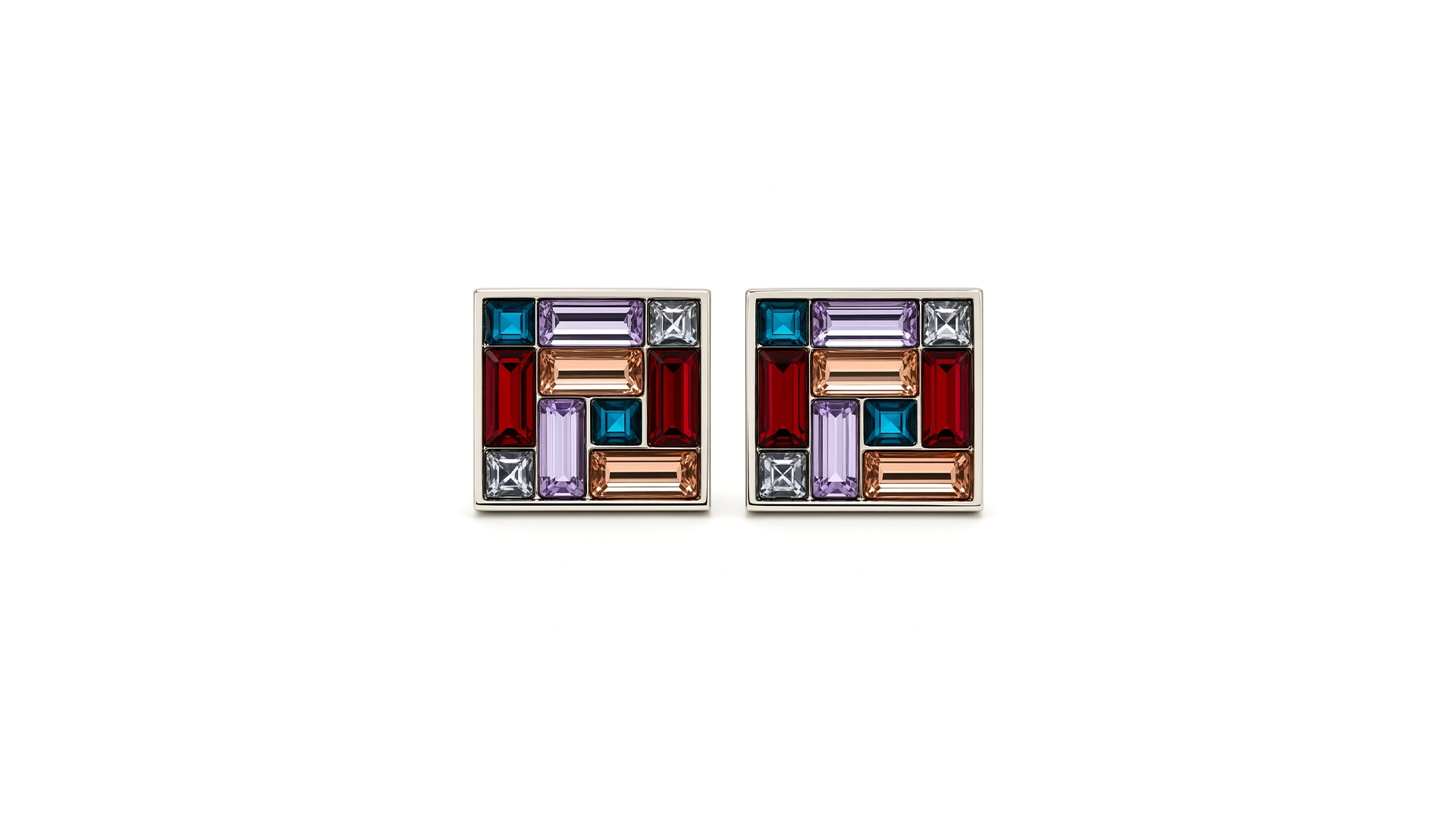 Red Austrian Crystal Cufflinks