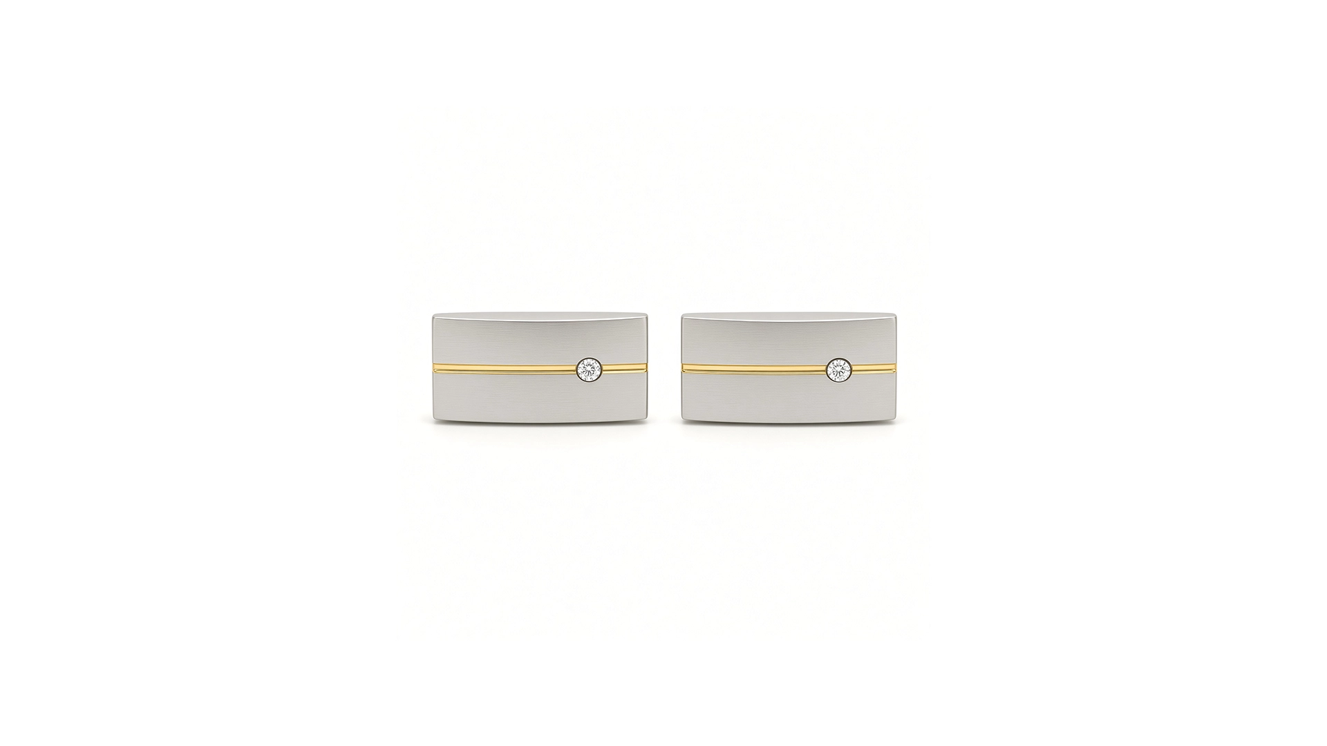 Silver Austrian Crystal Cufflinks
