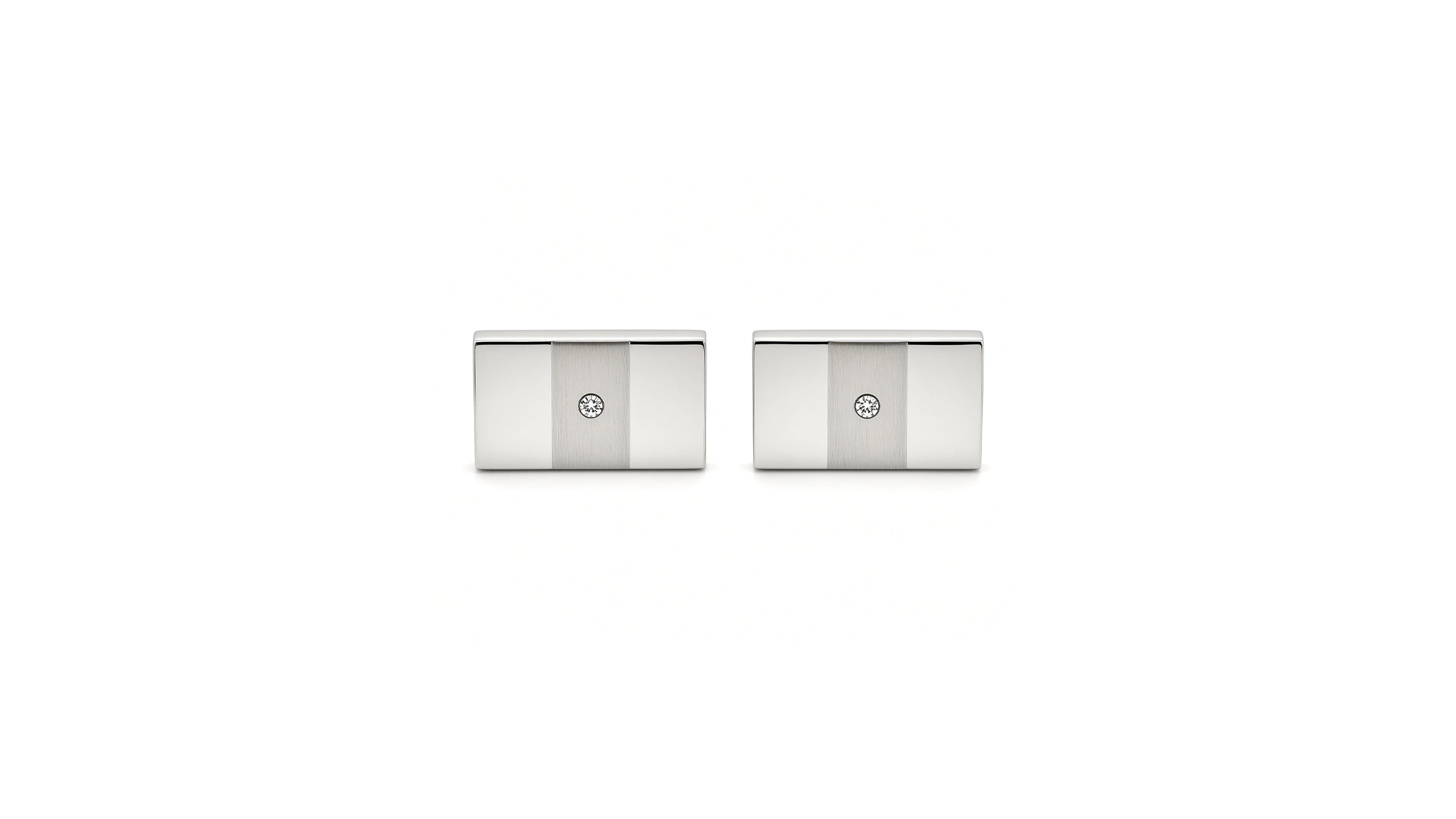 Silver Austrian Crystal Cufflinks