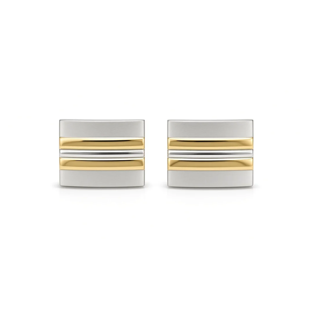 Silver Gold Cufflinks