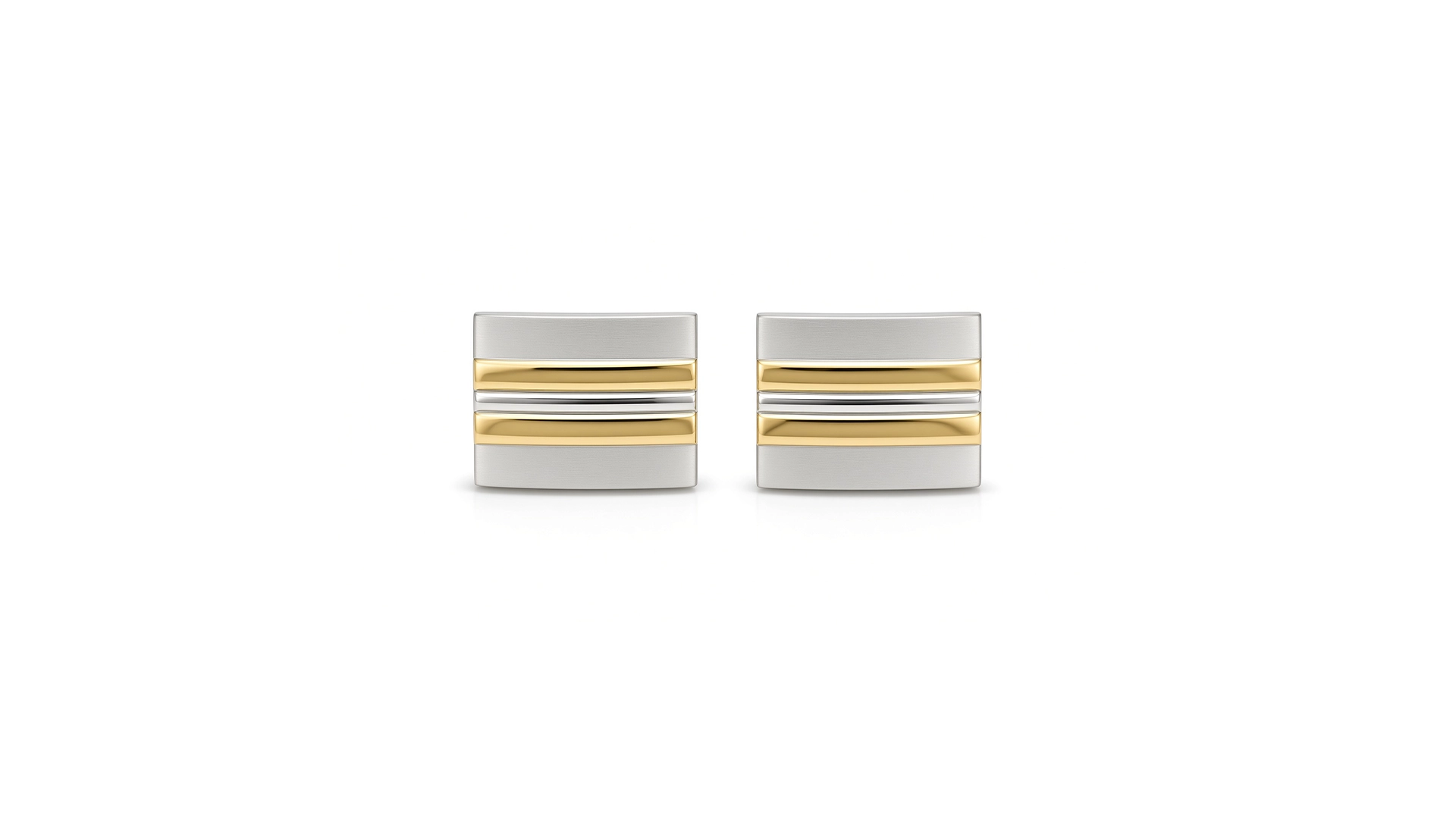 Silver Gold Cufflinks