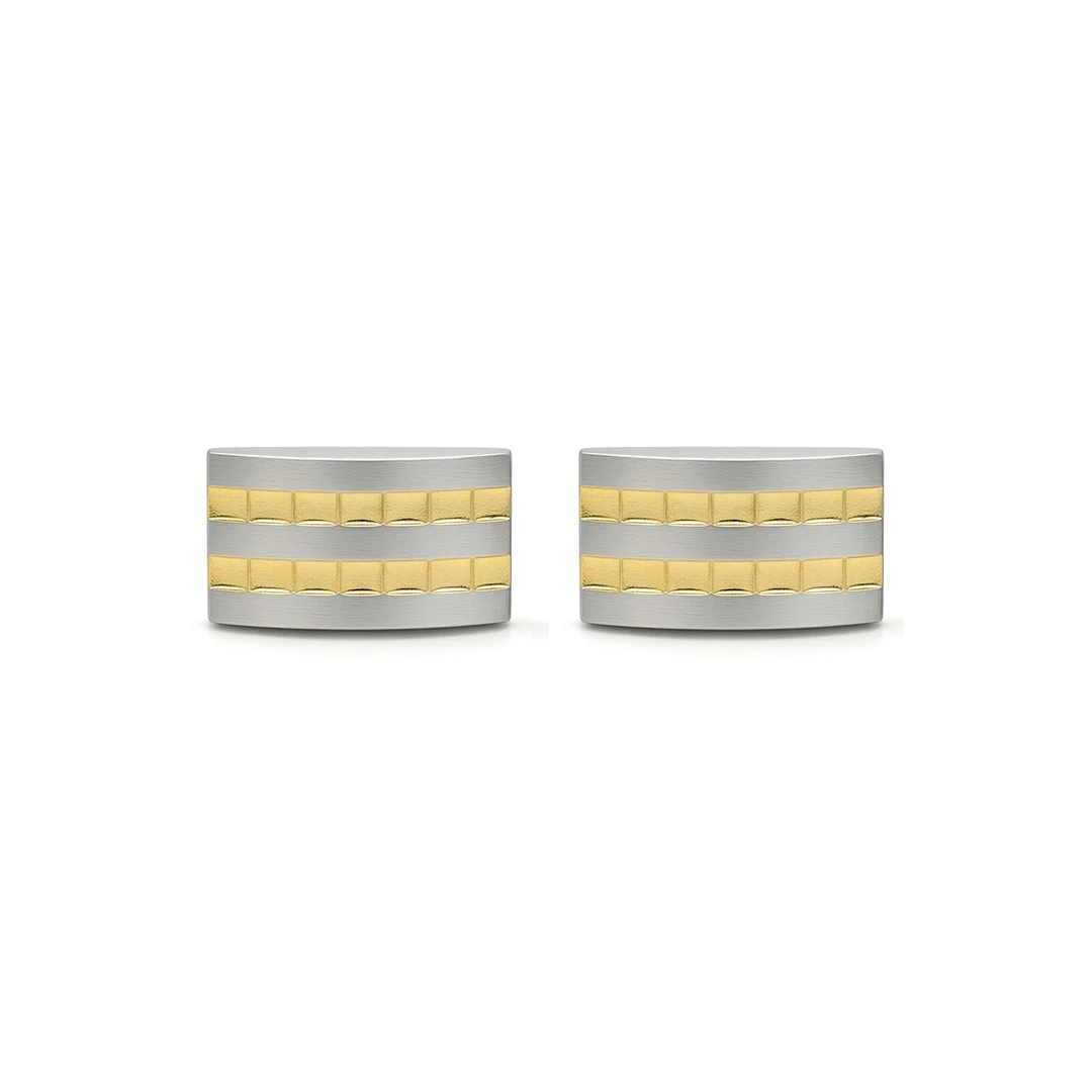 Silver Gold Cufflinks