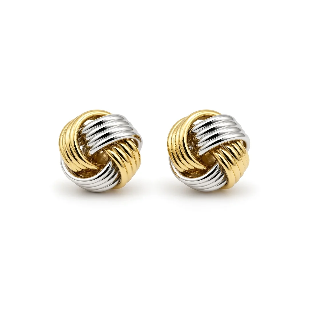 Silver Gold Knot Cufflinks