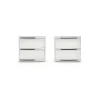 White Cats Eye Cufflinks