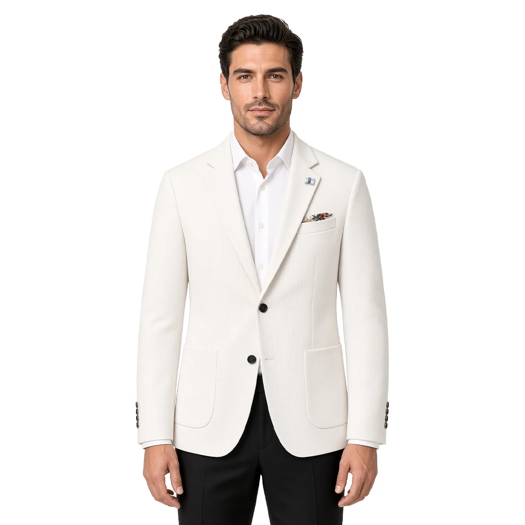 Plain White Blazer