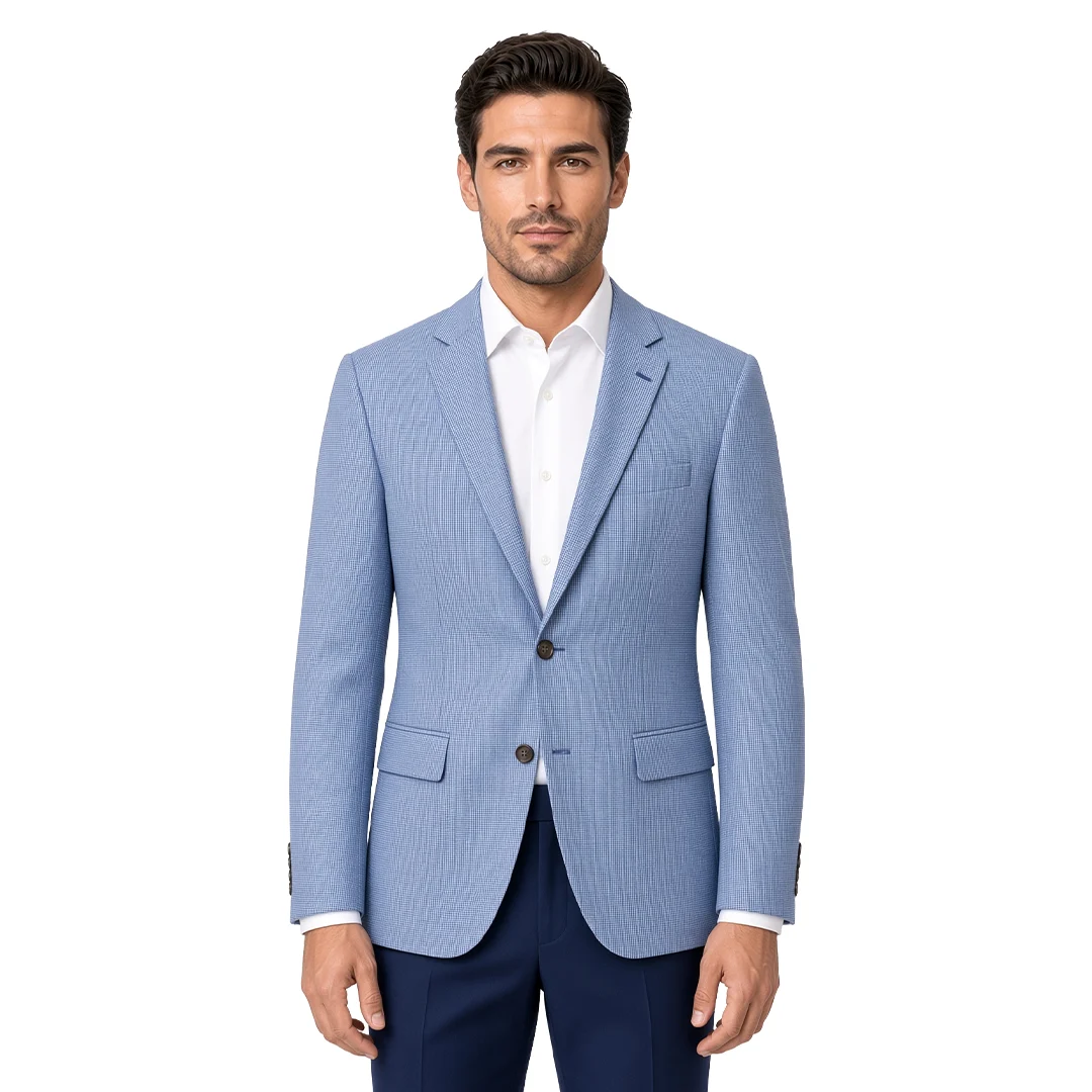 Blue Geometric Blazer