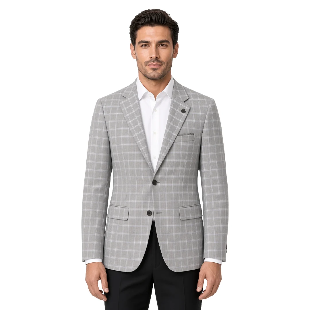Grey Checked Blazer