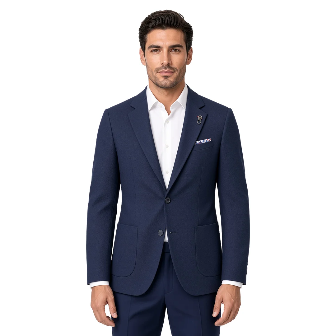 Blue Textured Blazer