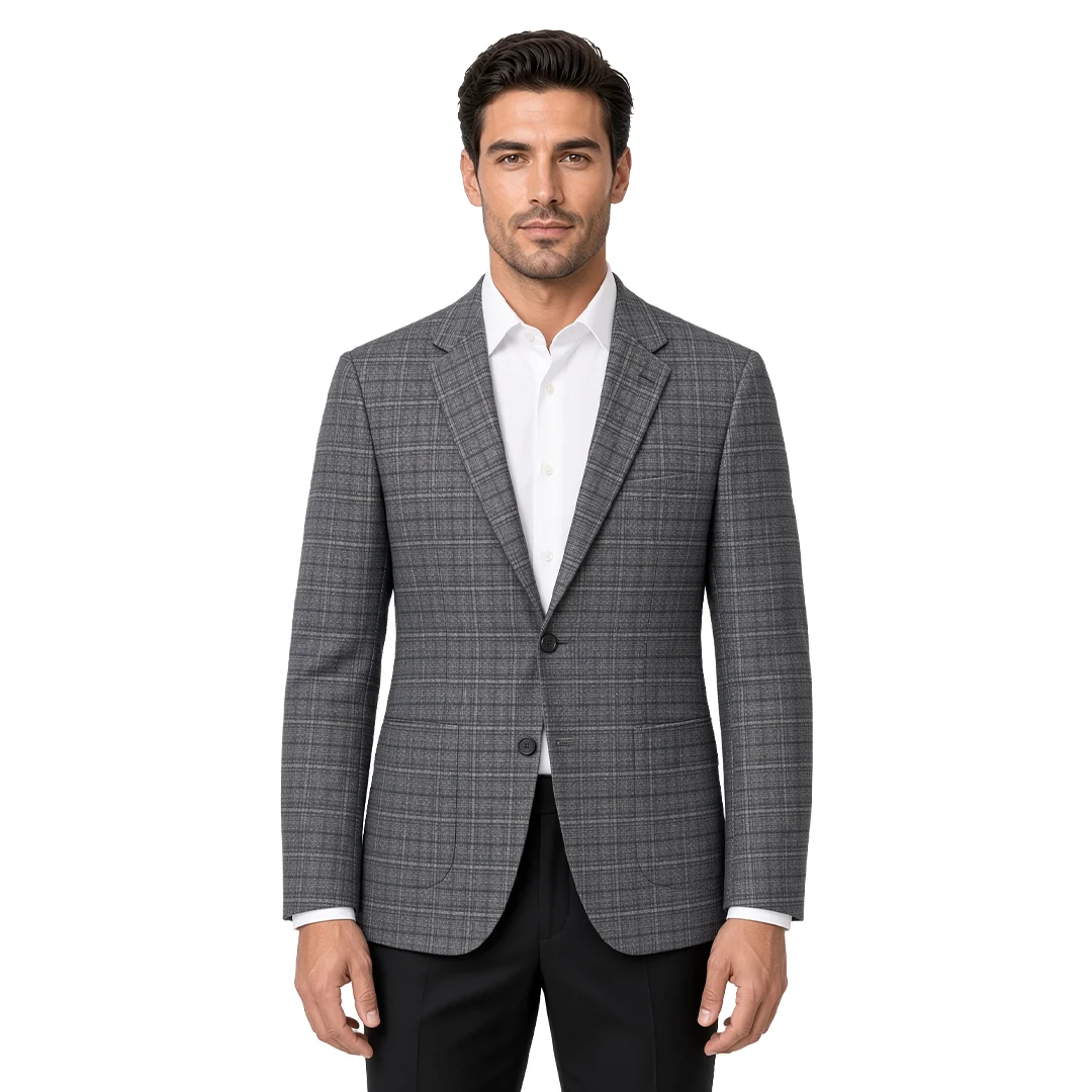 Grey Checked Blazer