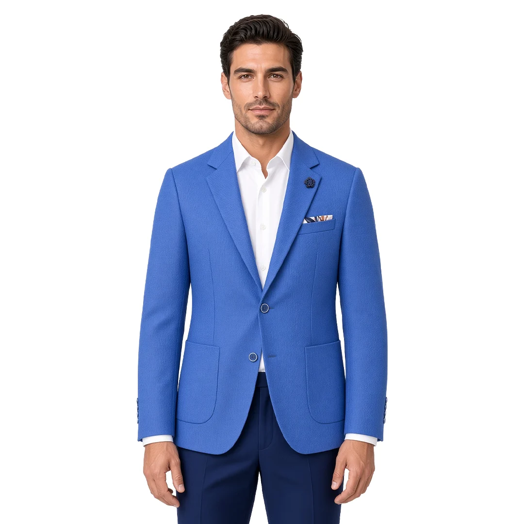 Blue Textured Blazer