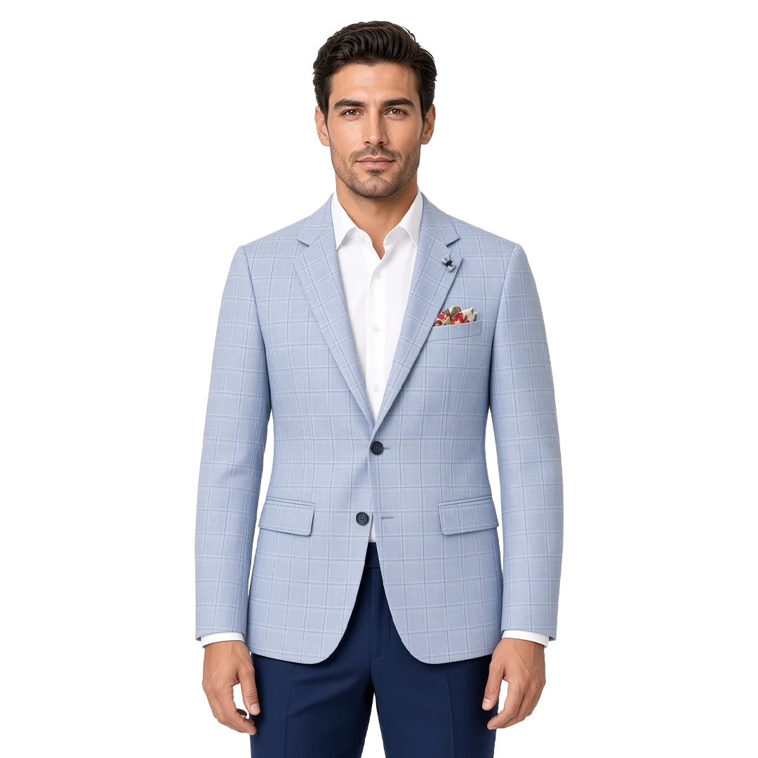 Blue Checked Blazer