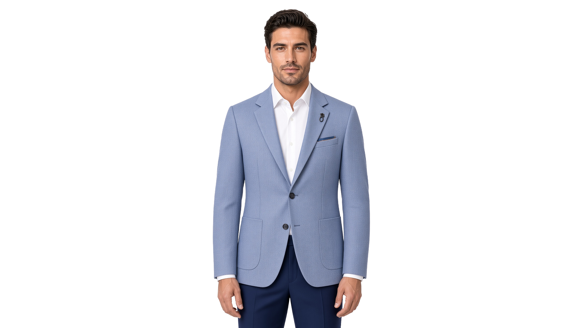 Blue Textured Blazer