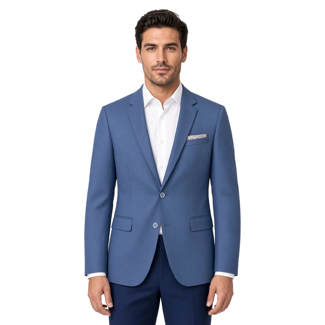 Blue Textured Blazer