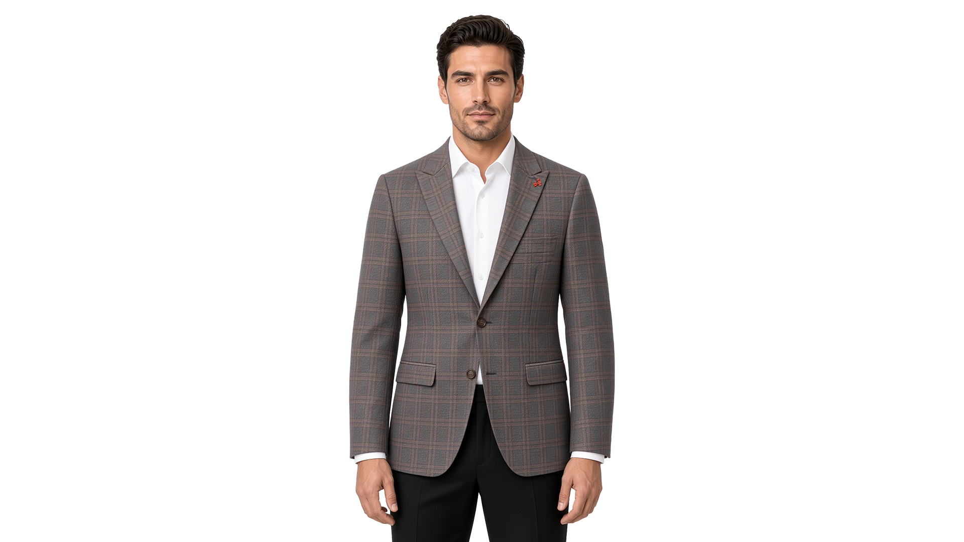 Brown Checked Blazer