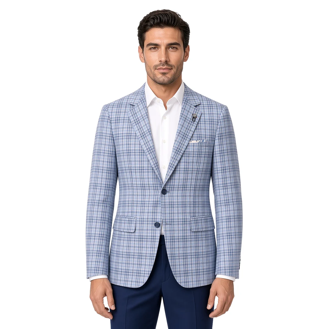 Blue Checked Blazer