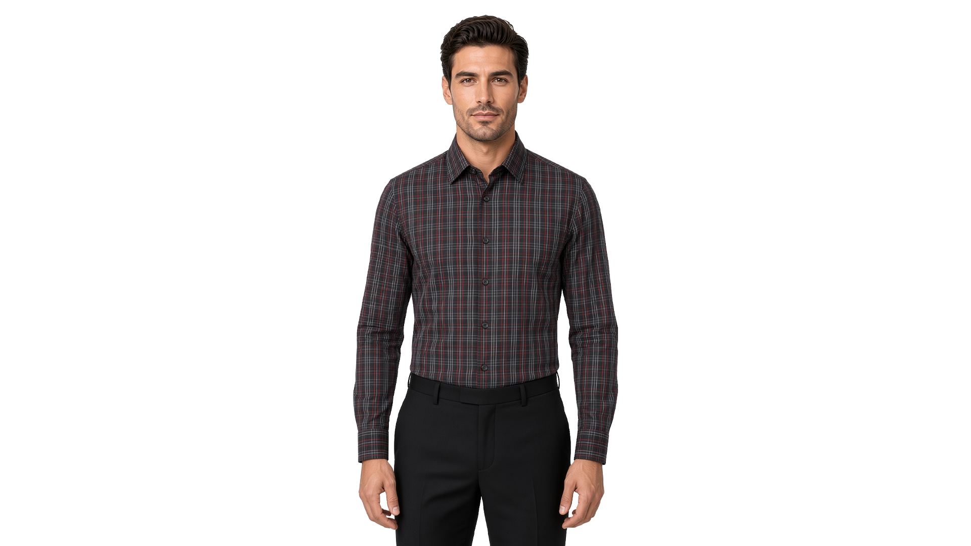 Men's Black Checked Casual Shirt