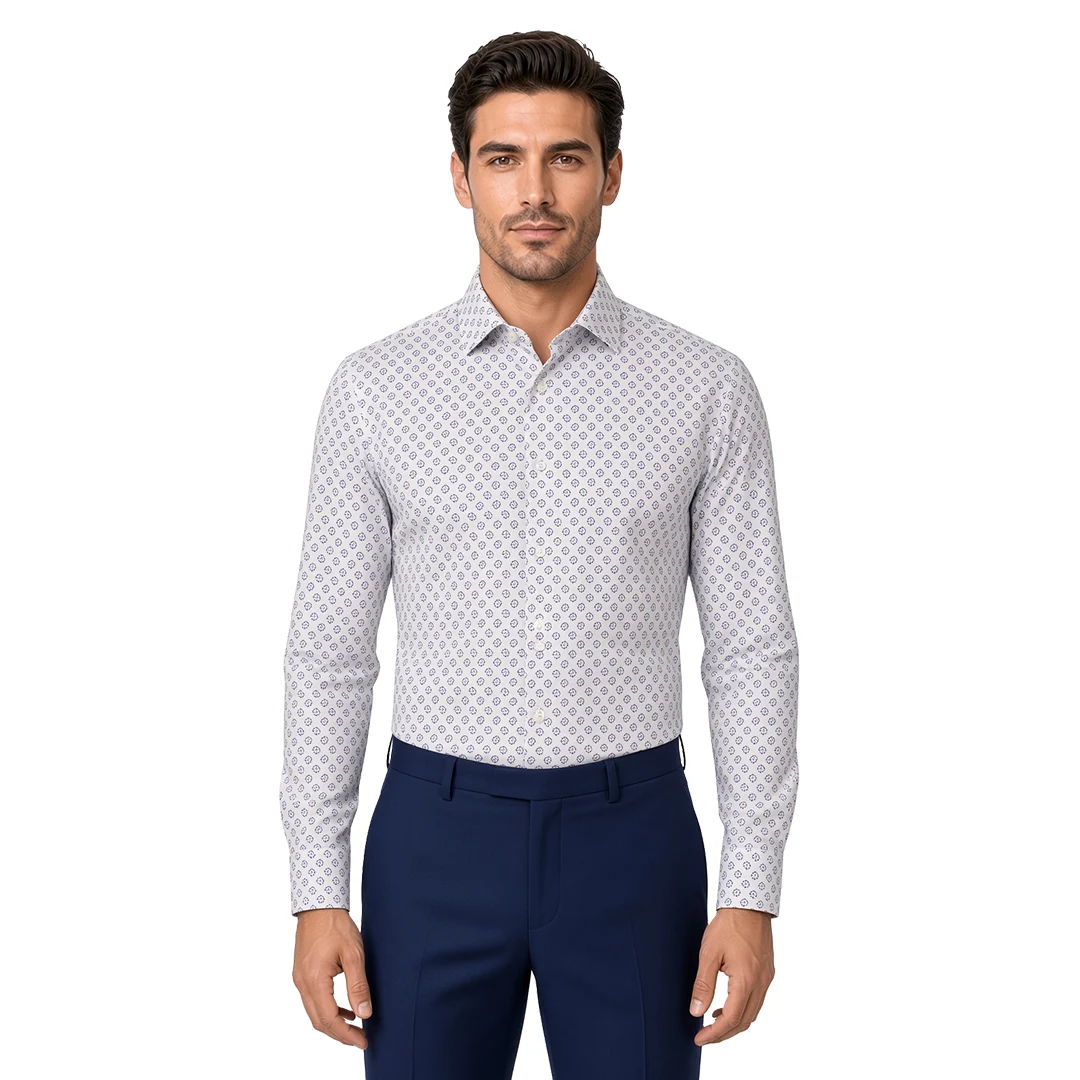 Men's Purple Floral Casual Shirt