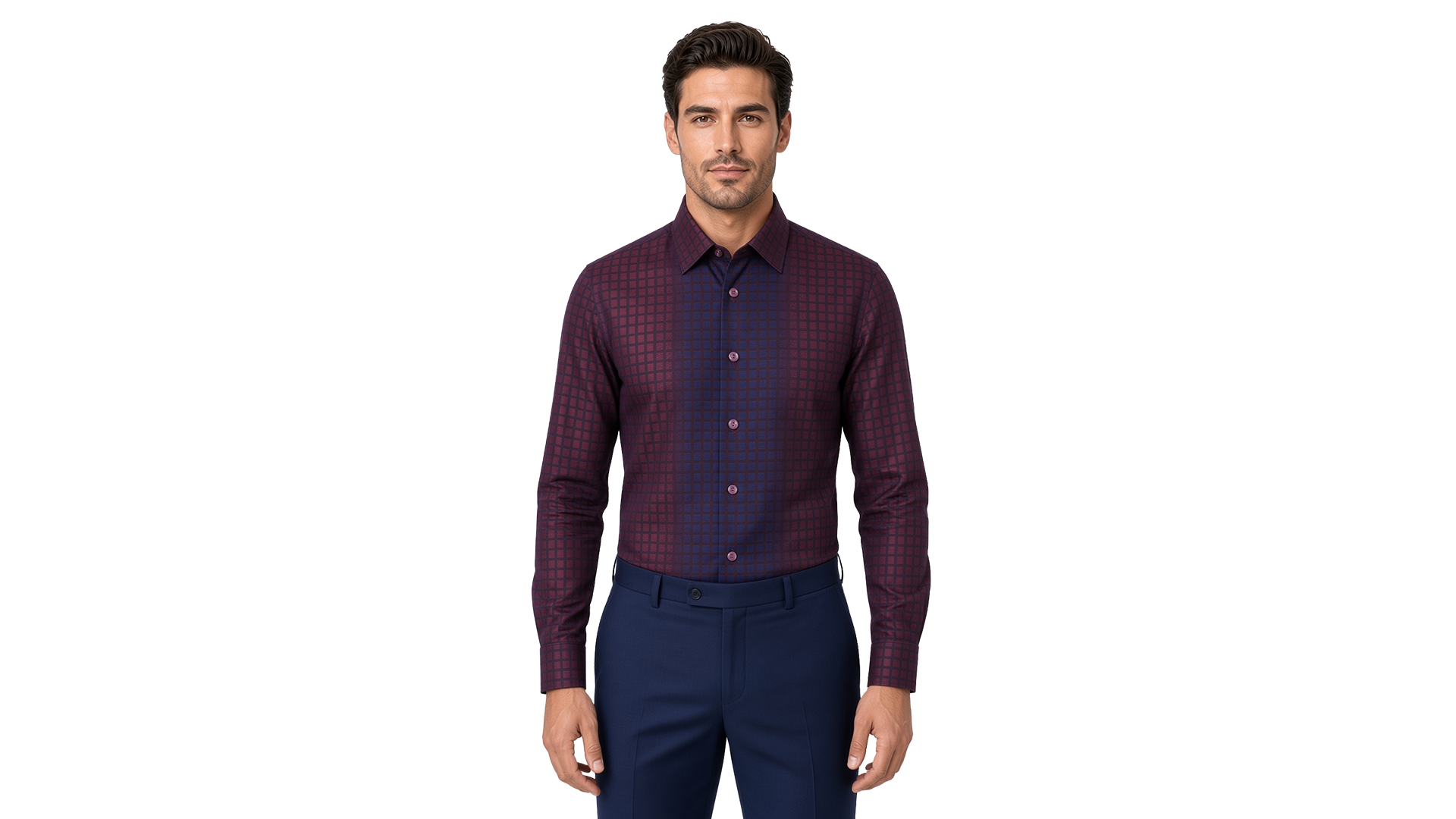 Men's Red Checked Casual Shirt