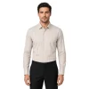 Men's Brown Striped Dress Shirt