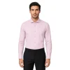 Men's Pink Checked Dress Shirt
