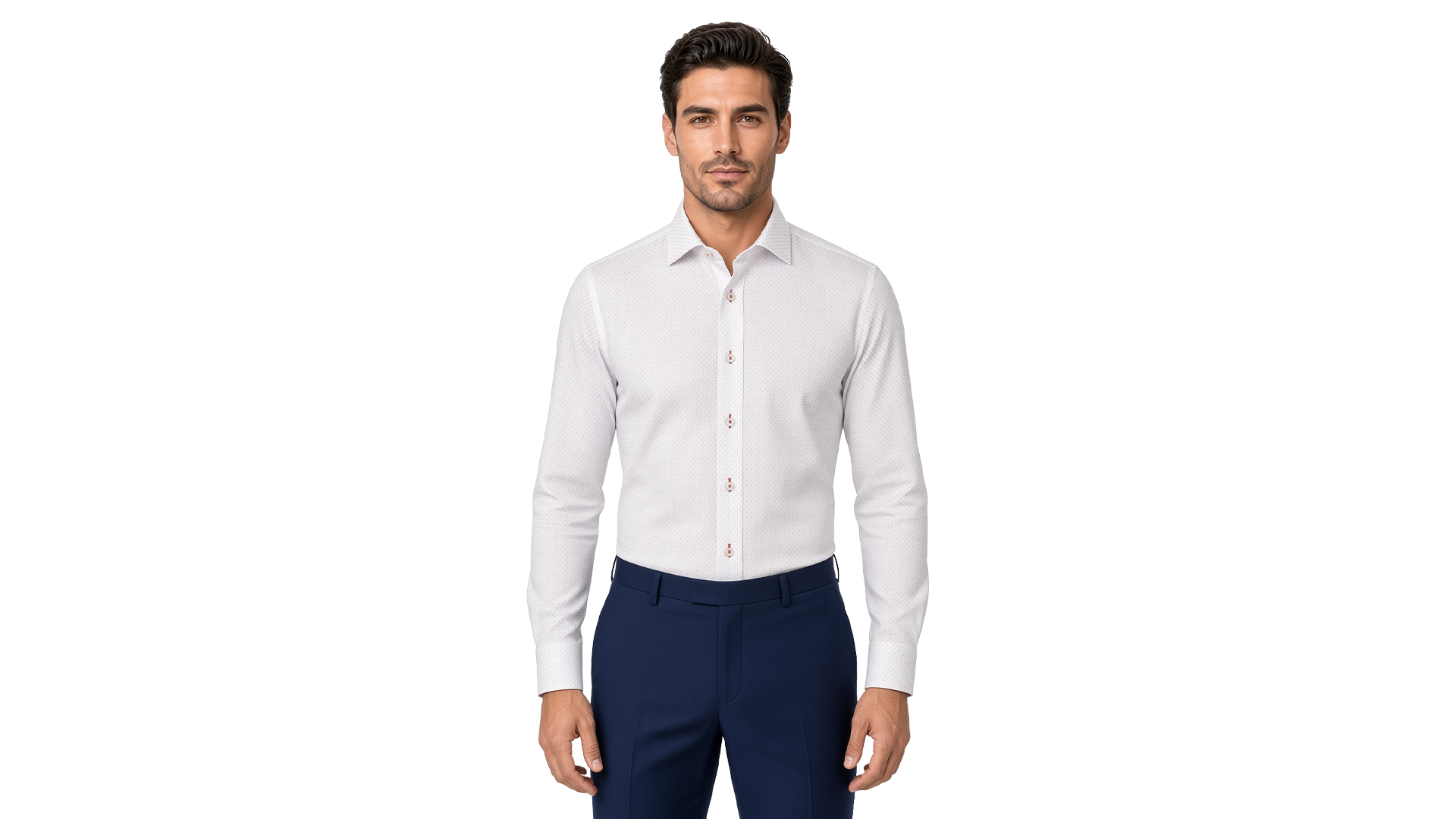 Men's Pink Dotted Dress Shirt