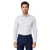 Men's Blue Dotted Dress Shirt